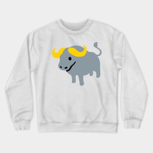 Grey Bull Icon Emoticon Crewneck Sweatshirt